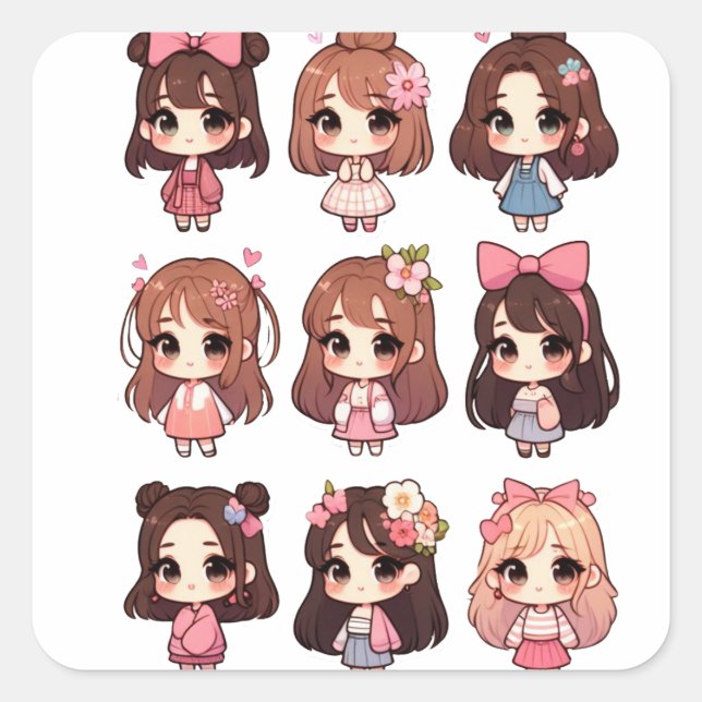 Dolly 1 square sticker (Front)