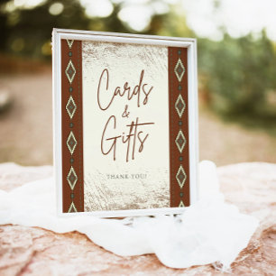 DOLLY Aztec Rustic Western Cards And Gifts Sign