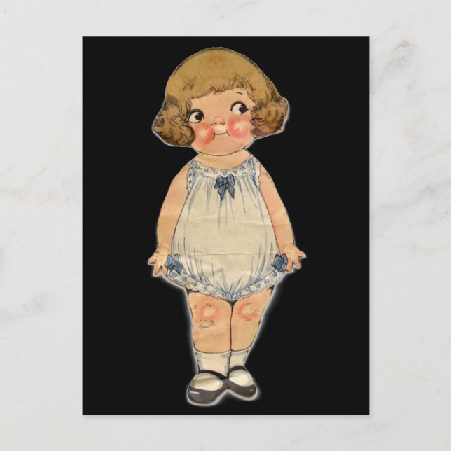 DOLLY DINGLE PAPER DOLL POSTCARD (Front)