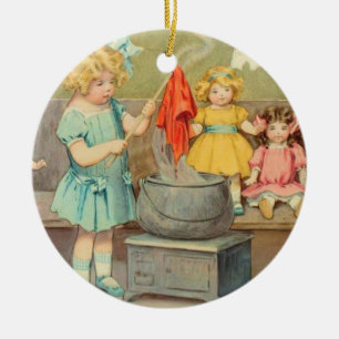 Dolly Laundry Ceramic Ornament