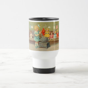 Dolly Laundry Girl Vintage Playing Dolls Cute Travel Mug