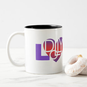 Dolly Lover's Heart® for music lovers and fans  Two-Tone Coffee Mug