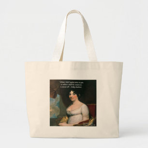 Dolly Madison & Famous Where I'll Be Quote Large Tote Bag