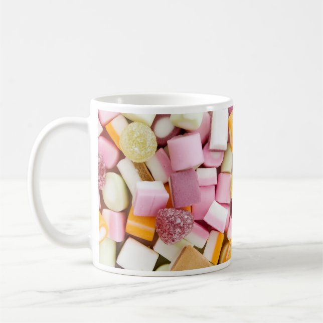 Dolly mixtures background mug (Left)