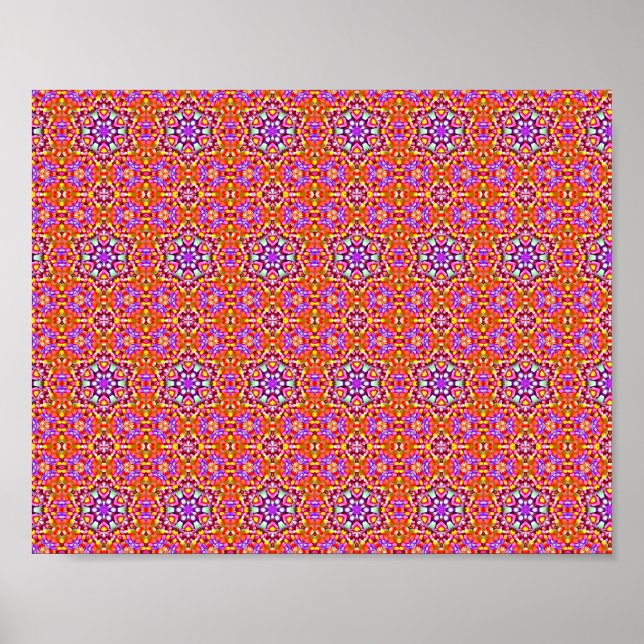 Dolly Mixtures Candy Fractal Art Pattern Poster (Front)