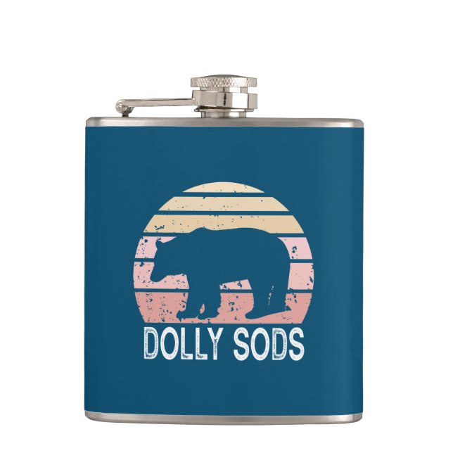 Dolly Sods Wilderness Retro Bear Hip Flask (Front)