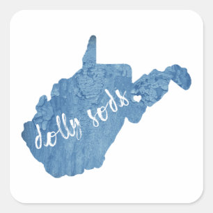 Dolly Sods Wilderness West Virginia Wood Grain Square Sticker