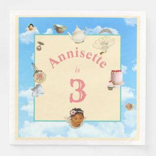 Dolly Tea Party 8" Napkin - Black Angel