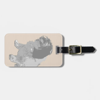 Dolly the dog luggage tag