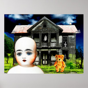 Dollys great Escape Original Digital Toy Ghost Art Poster