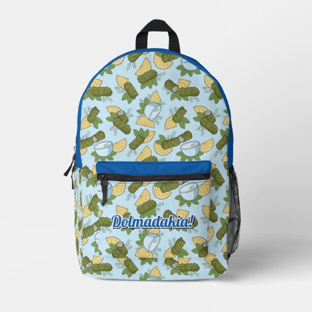 Dolmadakia Pattern Printed Backpack (Front)