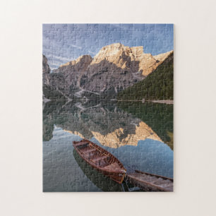 Dolomite Alps   Pragser Wildsee   Tyrol, Italy Jigsaw Puzzle