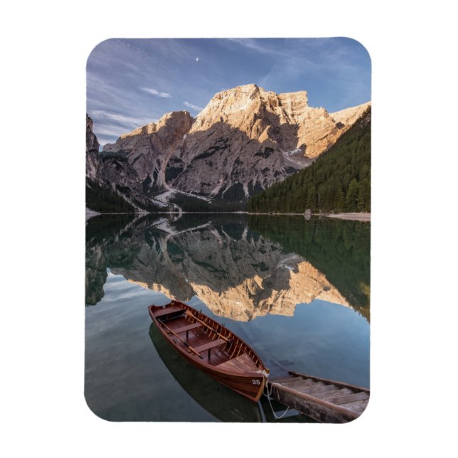Dolomite Alps | Pragser Wildsee | Tyrol, Italy Magnet (Vertical)