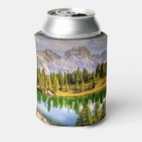 Dolomite Mountains and Lake Stunning Landscape