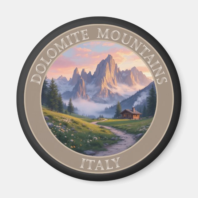 Dolomite Mountains Italy Magnet (Front)
