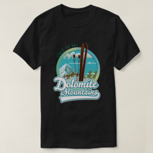 Dolomite mountains Italy ski logo  T-Shirt