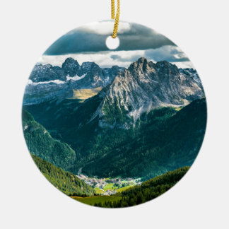 Dolomites alps,Italy Ceramic Ornament