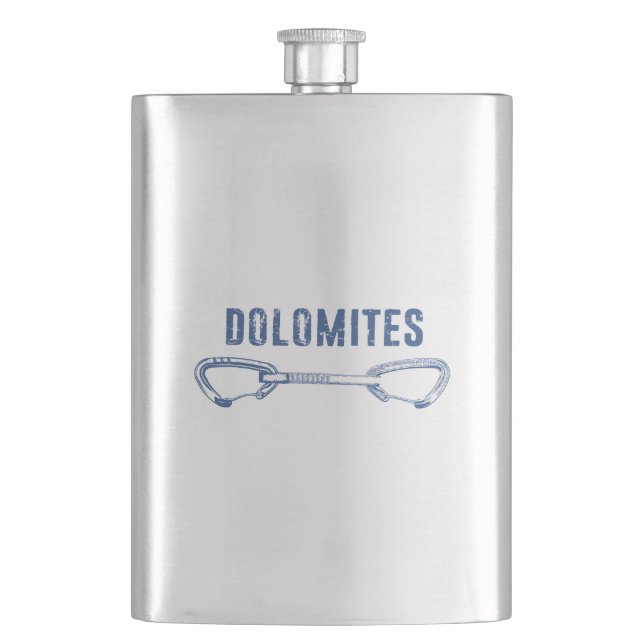 Dolomites Climbing Quickdraw Hip Flask (Front)