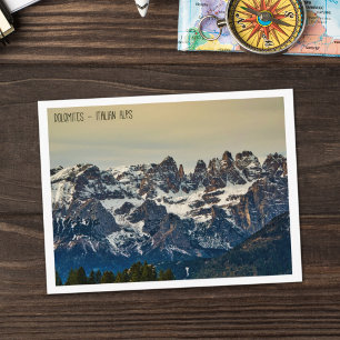 Dolomites, italian alps postcard