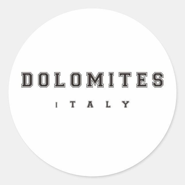 Dolomites Italy Classic Round Sticker (Front)