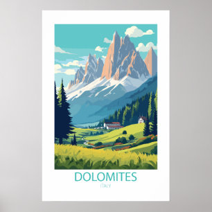 Dolomites Italy Famous Travel Places Poster