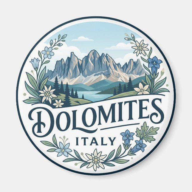 Dolomites Italy Magnet (Front)