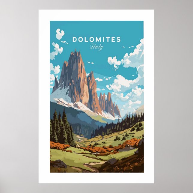 Dolomites Italy Poster (Front)