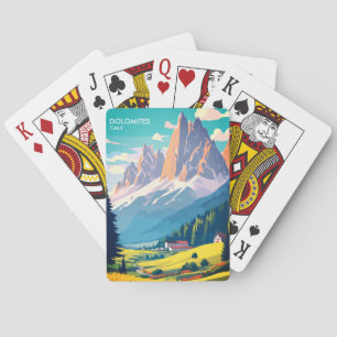 Dolomites Italy Vintage Travel Playing Cards