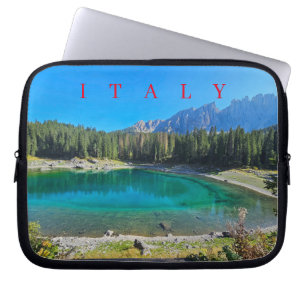 Dolomites lake view laptop case