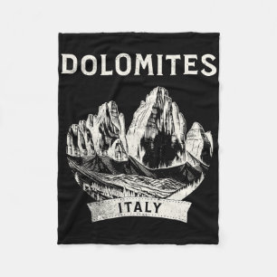 Dolomites Mountain Italy Hiking Climbing  Fleece Blanket