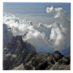 Dolomites Mountain Range Ceramic Tile