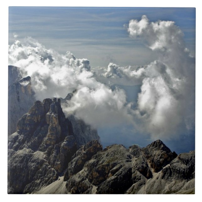 Dolomites Mountain Range Ceramic Tile (Front)