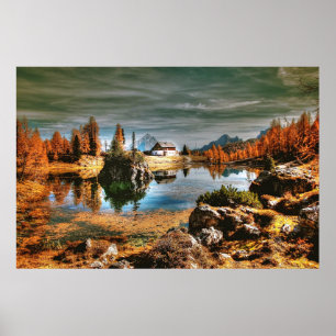 Dolomites mountains, italy poster