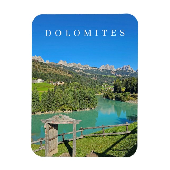 Dolomites view from Moena fridge magnet (Vertical)