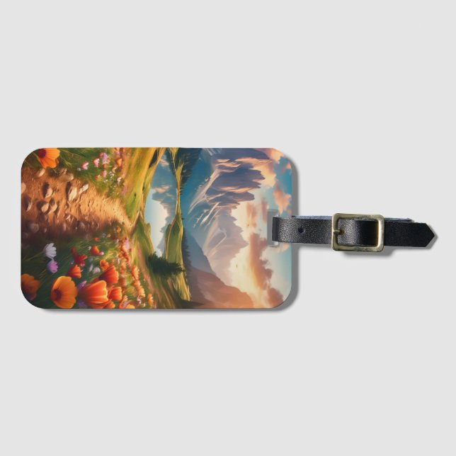 Dolomites Vintage Travel Poster Art Luggage Tag (Front Horizontal)