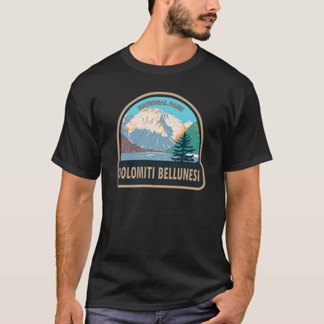Dolomiti Bellunesi National Park Italy Vintage  T-Shirt (Front)