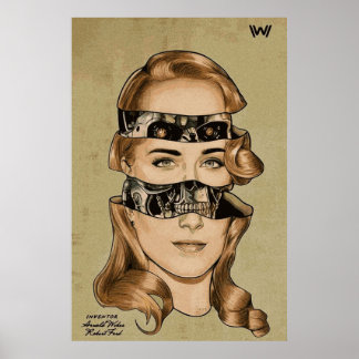 Dolores from Westworld  SciFi Robot Artwork Poster