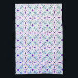 Dolores Tiles Pattern Purple Pink Mint Tea Towel<br><div class="desc">Decorate your kitchen with this hand drawn tiles pattern towel. Makes a great housewarming or wedding gift! 
You can customise it and add text too.
Check my shop for lots more colours and patterns plus matching items for your home!</div>