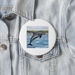Dolphin 10 Cm Round Badge