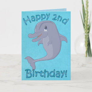 Dolphin 2nd Birthday Card