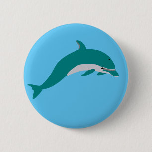Dolphin 6 Cm Round Badge