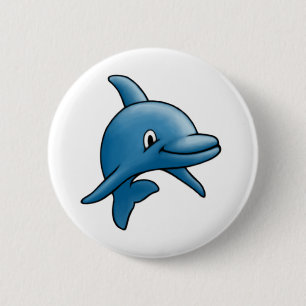 Dolphin 6 Cm Round Badge