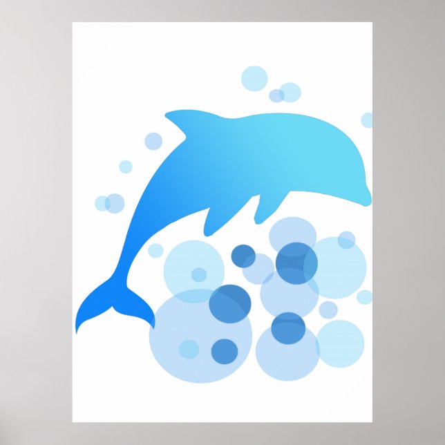 Dolphin abstract design poster (Front)