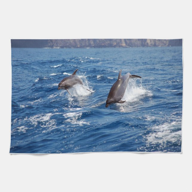 Dolphin Adventure Tea Towel (Horizontal)