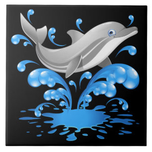 Dolphin animation design ceramic tile
