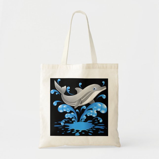 Dolphin animation design tote bag (Front)