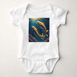 Dolphin Art Masterpiece Baby Bodysuit