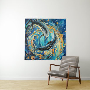 Dolphin art tapestry