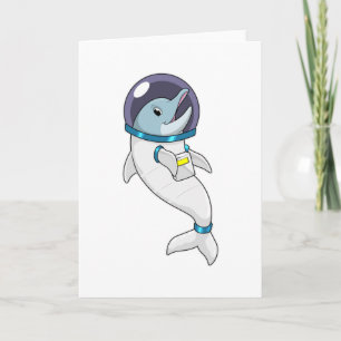 Dolphin as Astronaut in Costume Card