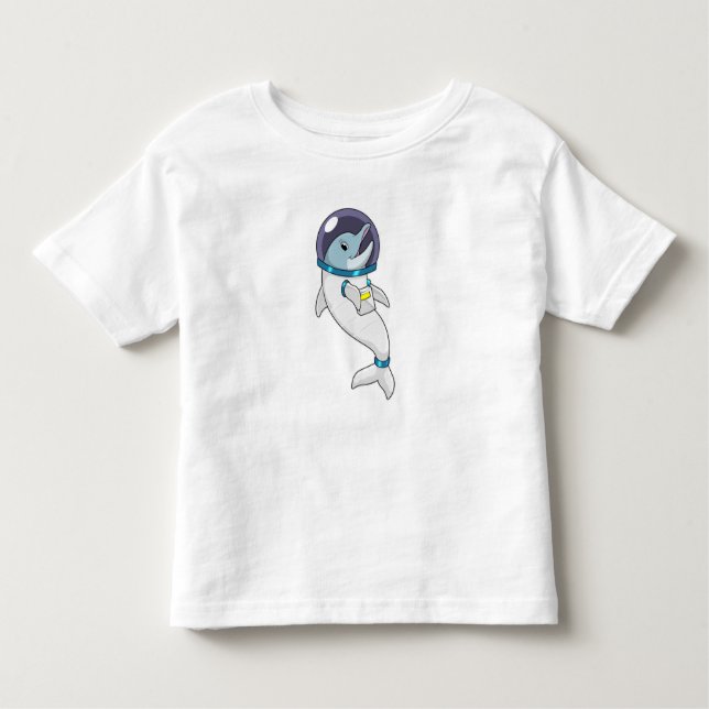 Dolphin as Astronaut in Costume Toddler T-Shirt (Front)